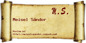 Meisel Sándor névjegykártya