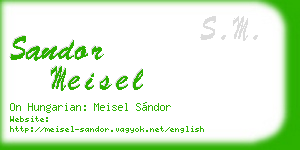 sandor meisel business card